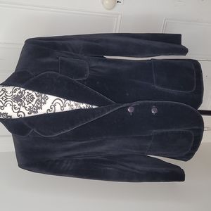 Miss Style of Course vintage 70's black velvet single breated blazer fully lined